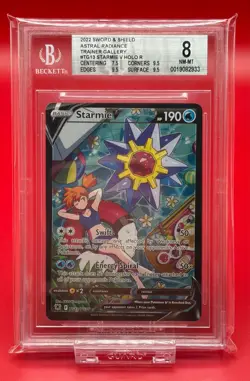 2022 Pokemon, SWSH Astral Radiance, STARMIE V, Trainer, TG13, BGS 8, NM-MINT - Image 1