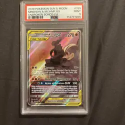 PSA 9 - 2019 Pokemon SM Unbroken Bonds Marshadow & Machamp GX 199/214 Alt Art - Image 1