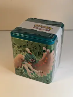 2022 Pokemon TCG Grass Stacking Tin – Factory Sealed, Never Opened – SWSH Packs - Image 1