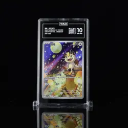 2025 Pokemon Chinese Gem Pack Volume 3 Meowth Art Rare 0207/07 TAG 10 - Image 1