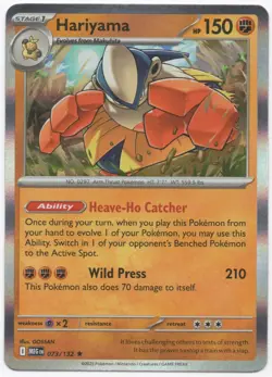 Hariyama Rare Holo #073/132 Pokemon Mega Evolution Near Mint - Image 1