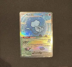 Pokemon Paldean Fates Mew ex 232/091 SIR Bubble Mew NM Clean Copy - Image 1