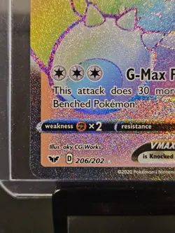 Snorlax VMAX (Secret) 206/202 Swsh01: Sword & Shield Holo Secret Rare Pokemon - Image 2