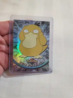 LP/NM Rainbow Holo topps Pokemon TV Series 1 Rainbow Holo Foil #54 Psyduck - Image 2