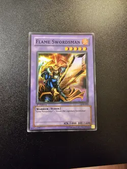 Yugioh WAVY Flame Swordsman LOB-003 Super Rare 1st Edition FADE - Image 3