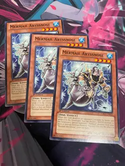 YUGIOH - MERMAIL ABYSSNOSE X3 - COMMON - CBLZ - 1ST ED - NM - Image 1
