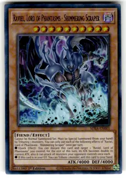 Yugioh Raviel, Lord of Phantasms - Shimmering Scraper SDSA-EN001 Ultra 1st NM - Image 1