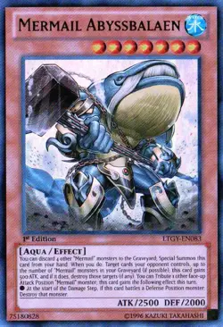 3 x Mermail Abyssbalaen - LTGY-EN083 - Ultra Rare - Unlimited Edition Near Mint, - Image 1