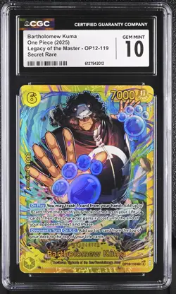 2025 Legacy of the Master #OP12-119 Bartholomew Kuma CGC 10 - Image 1