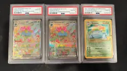 Pokemon Venusaur PSA Graded Lot 3x 2023 Mew EX & 2021 Celebrations Cards - Image 1