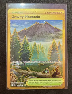 Pokemon TCG Gravity Mountain Trainer Surging Sparks Gold, Card 250/191 - Image 1