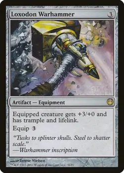 Loxodon Warhammer [Duel Decks: Knights vs. Dragons] Moderately Played - Image 1