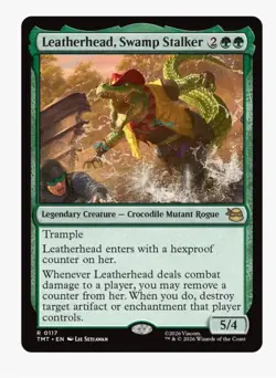 Leatherhead, Swamp Stalker | MTG TMT TMNT | Green Legendary Crocodile | Hexproof - Image 1