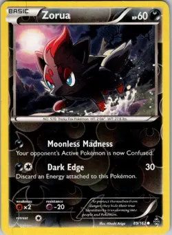 Pokemon | XY - BREAKthrough | Zorua (89) | 89/162 | Reverse Holo | MP - Image 1