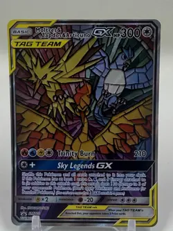 Pokemon Moltres Zapdos Articuno GX Tag Team Black Star Promo SM210 - Image 1