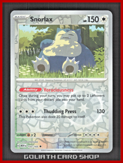 Snorlax 143/165 Reverse Holo - Sv: 151 Pokemon TCG - Image 1