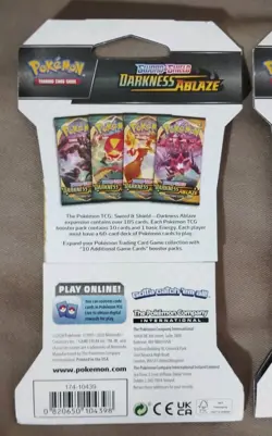 Two Darkness Ablaze Sleeved Booster Pack Pokemon TCG New & Sealed Charizard Art - Image 4