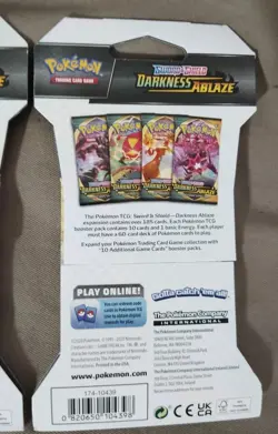 Two Darkness Ablaze Sleeved Booster Pack Pokemon TCG New & Sealed - Image 4