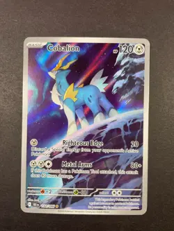 2025 Pokemon Black Bolt Cobalion Illustration Rare #144/086 PSA Worthy - Image 1