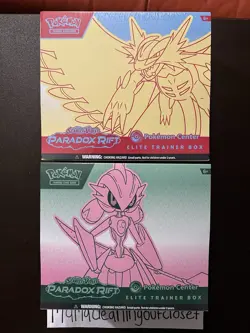 SEALED Pokemon Paradox Rift Elite Trainer Box Pokemon Center Exclusive Set Of 2 - Image 1