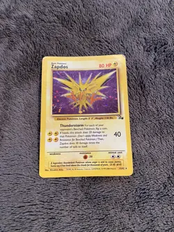 1999 Pokemon Fossil Zapdos Holo 15/62 - Image 1