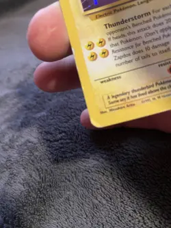 1999 Pokemon Fossil Zapdos Holo 15/62 - Image 4