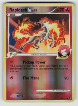 Rapidash E4 47/111 Uncommon Rising Rivals Pokemon Reverse Holo LP - Image 1