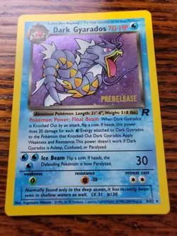 Dark Gyarados 8/82 Holo Team Rocket Prerelease Promo Pokemon Card - LP - Image 1