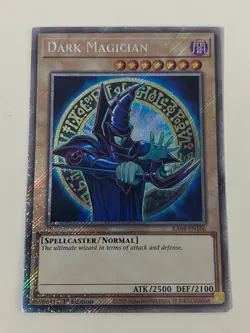 Yugioh - Dark Magician - 1st Edition Platinum Secret Rare NM - Free Holo Card - Image 1