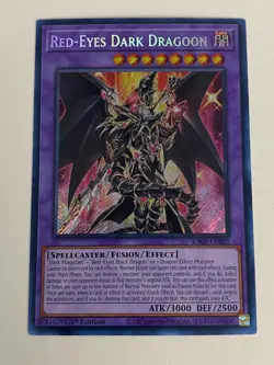 Yugioh Red-Eyes Dark Dragoon - 1st Edition Secret Rare NM - Free Holo Card - B - Image 1