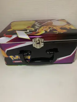 Pokemon Trading Card Game Tin Lunch Box Pikachu Charizard - Like New - Image 5