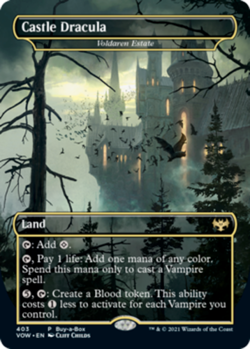 mtg magic domaine Voldaren Estate FOIL extended borderles ENGLISH castle dracula - Image 1