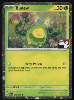 Pokemon Budew 004/131 Prize Pack Series 8 Holo Pack Fresh - NM - Image 1
