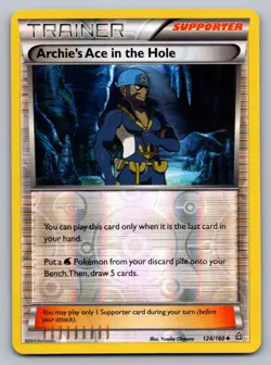 Pokemon TCG XY - Primal Clash Archie's Ace in the Hole 124/160 Reverse Holo - Image 1