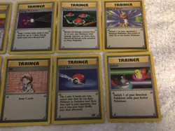 10 Different Pokemon Trainer Lot Base Set TCG Vintage WOTC - Nice! - Image 2
