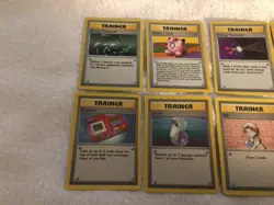 10 Different Pokemon Trainer Lot Base Set TCG Vintage WOTC - Nice! - Image 3