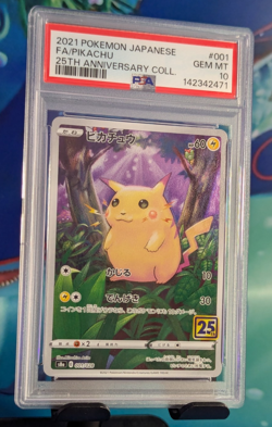 2021 Pokemon Pikachu #001 Japanese 25th Anniversary Collection Gem Mint PSA 10 - Image 2