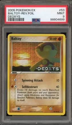 Pokemon Baltoy EX Deoxys Reverse Holo #53 PSA 9 Mint - Image 1