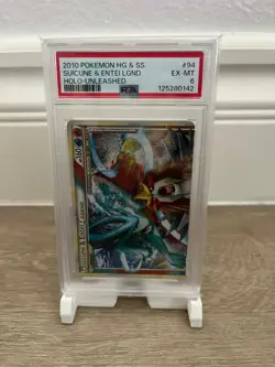 PSA 6 Pokemon 2010 HG/SS Unleashed Suicune/Entei Legend Holo #94 - Image 1