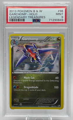 2013 POKEMON BLACK & WHITE LEGENDARY TREASURES #96 GARCHOMP-HOLO PSA 9 MINT - Image 1
