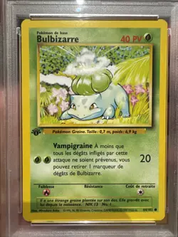 PSA 9 MINT Bulbizarre 1ST EDITION FRENCH Pokemon Base Set 44 FRESH GRADE - Image 2