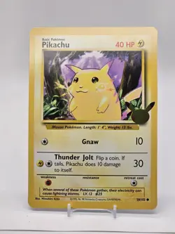 JUMBO Pikachu Oversized Base Set 58/102 Celebrations 25th Anniversary Pokemon NM - Image 1