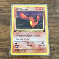 Pokemon TCG Charmander Team Rocket 1st Edition 50/82 LP - Image 1