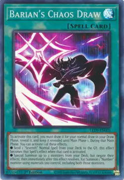 Barian's Chaos Draw - LED9-EN005 - Super Rare - 1st Edition - Lightly Played - Image 1