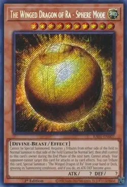 Yugioh - The Winged Dragon of Ra Sphere Mode - 1st Secret Rare NM - Free Holo - Image 1