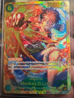 Namco One Piece Monkey.D.Luffy Leader Alternate Art Foil OP13-001 Carrying on H… - Image 1