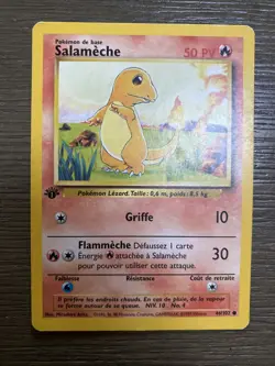 Pokemon 1st Edition French Card Base Set Salameche 46/102 NM Charmander! - Image 1