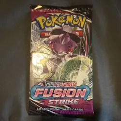 Pokemon Sword & Shield Fusion Strike Booster Pack 10 Cards English Mew - Image 1