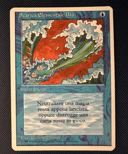 MTG Blue elemental blast italian revised artist proof rare unsigned blank back - Image 1