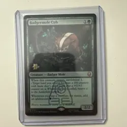 Badger Mole Cub Prerelease Foil Promo Magic The Gathering NM - Image 1